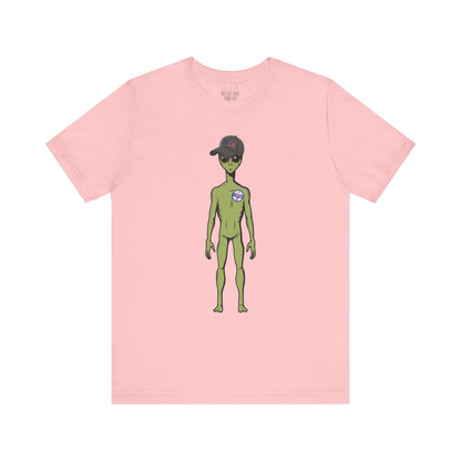 Alien Graphic Tee, Fun T-Shirt for Sci-Fi Lovers, Unisex Casual Wear, Great for Festivals, Gifts for Nerds, Everyday Comfort