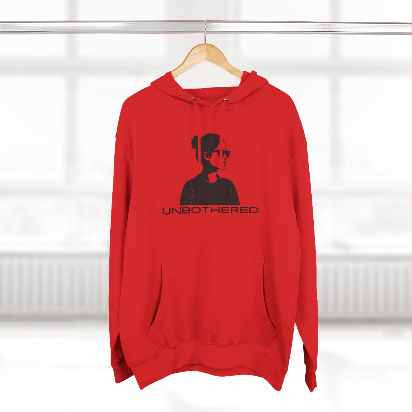 UNBOTHERED Hoodie | Minimalist Silhouette Graphic Unisex Pullover