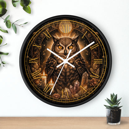 Mystic Owl 10" Premium Wall Clock
