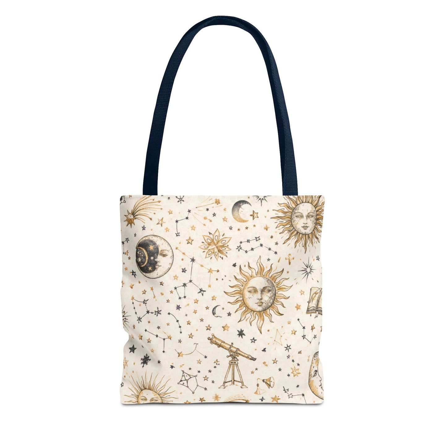 Celestial Sun & Moon Canvas Tote Bag