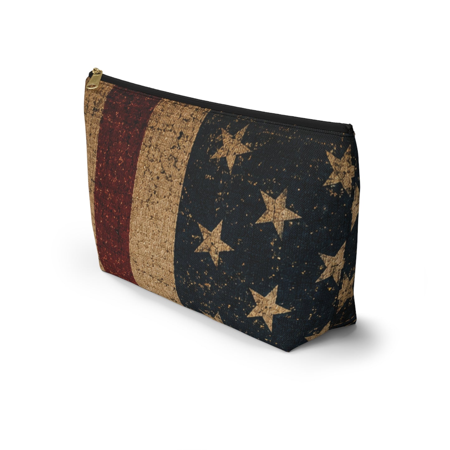 Vintage American Flag Accessory Pouch Pencil Pouch Makeup