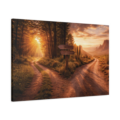 Split Roads Matte Canvas, Stretched, 1.25"