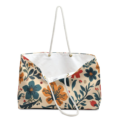 Soft Floral Weekender Tote Bag