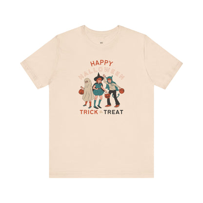 Happy Halloween Trick or Treat Vintage Vibe Tee – Bella+Canvas 3001