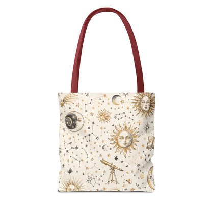 Celestial Sun & Moon Canvas Tote Bag