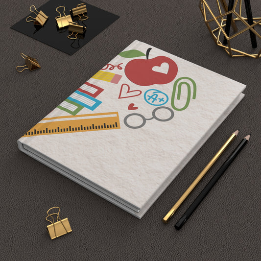 Hard Cover Teacher Notebook – ABC Classroom Doodles Premium Matte Cover Journal