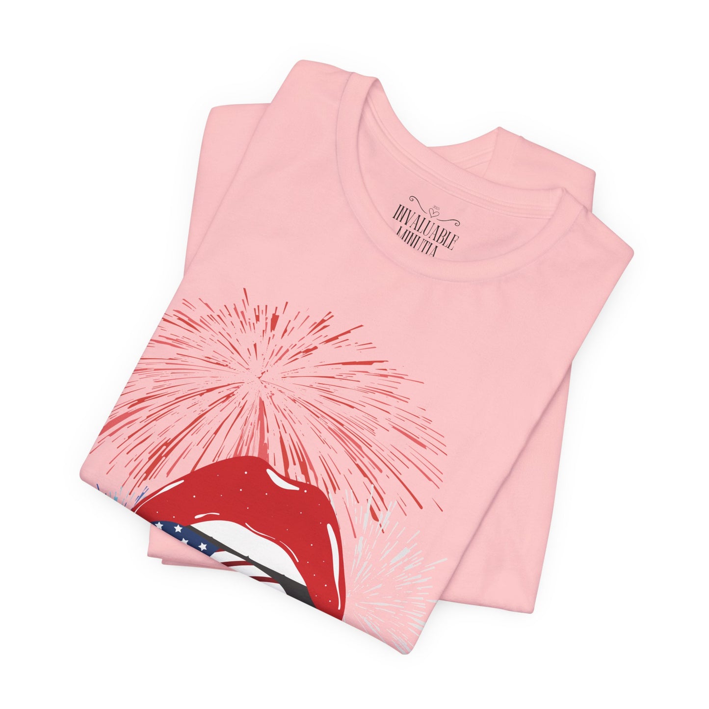 American Flag Lips Tee – Unisex Bella + Canvas Jersey Tee - 4th of July