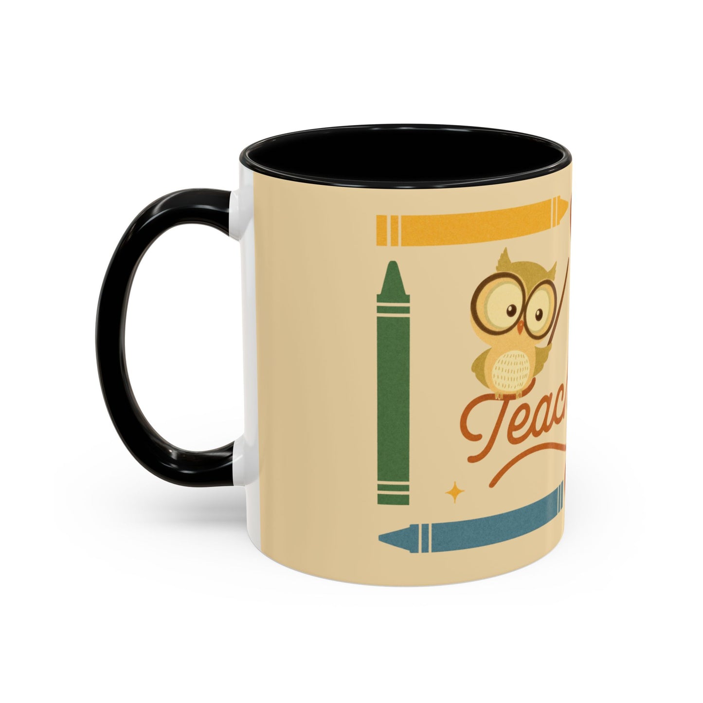 Teach Love Inspire Color Accent Mug (11oz/15oz) – Teacher Gift • Back to School • Durable Ceramic, Dishwasher & Microwave Safe