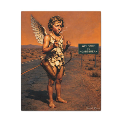Welcome to Heartbreak – Nostalgic Americana Canvas Wall Art