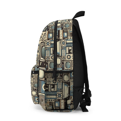Retro Revival Minimalist AOP Backpack | Stylish and Durable | Lightweight | Perfect for Travel, School, & Daily Use