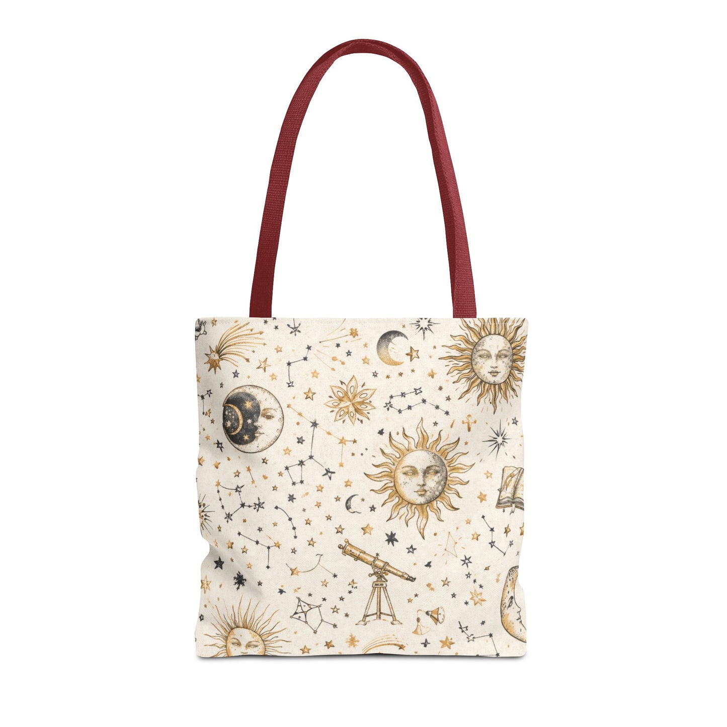 Celestial Sun & Moon Canvas Tote Bag
