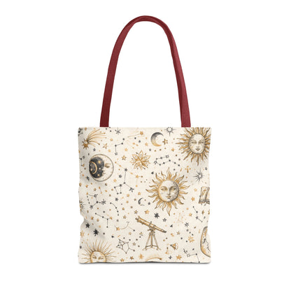 Celestial Sun & Moon Canvas Tote Bag