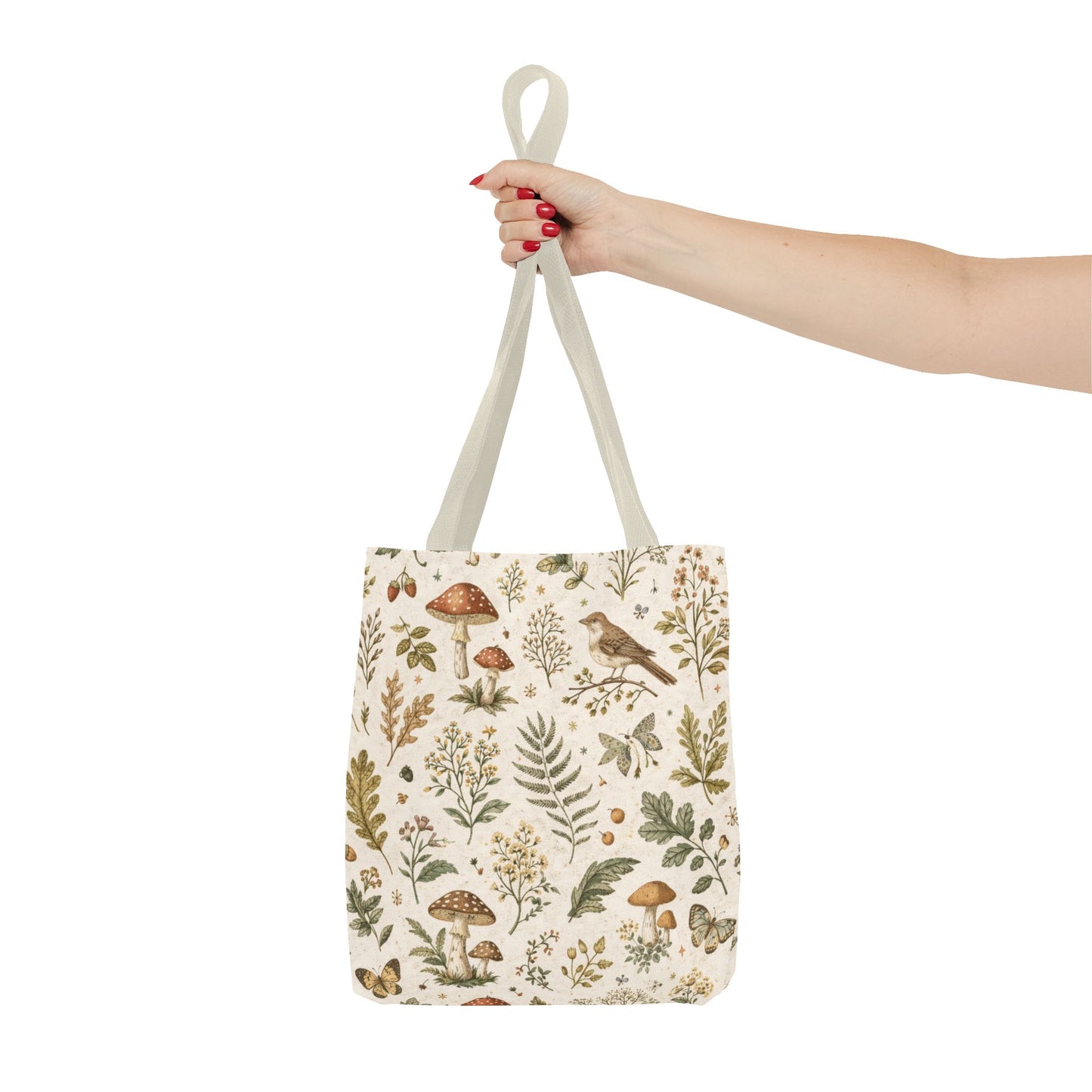 Cottagecore Botanical Canvas Tote Bag