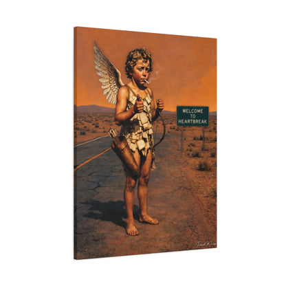 Welcome to Heartbreak – Nostalgic Americana Canvas Wall Art
