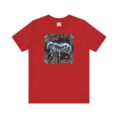 Futuristic Tech Ant Graphic Tee - Unisex Short Sleeve Jersey Shirt Techcore Tee