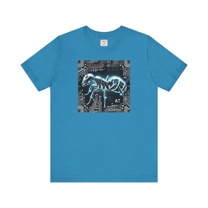 Futuristic Tech Ant Graphic Tee - Unisex Short Sleeve Jersey Shirt Techcore Tee