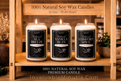 Natural Soy Wax Candle (13.75oz) | 70–80 Hour Burn