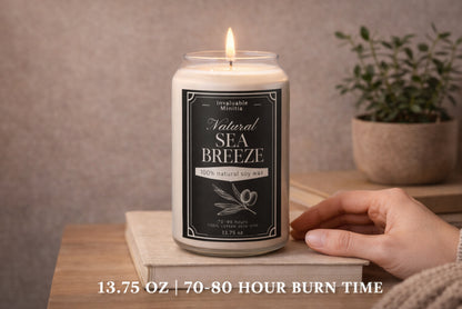 Natural Soy Wax Candle (13.75oz) | 70–80 Hour Burn