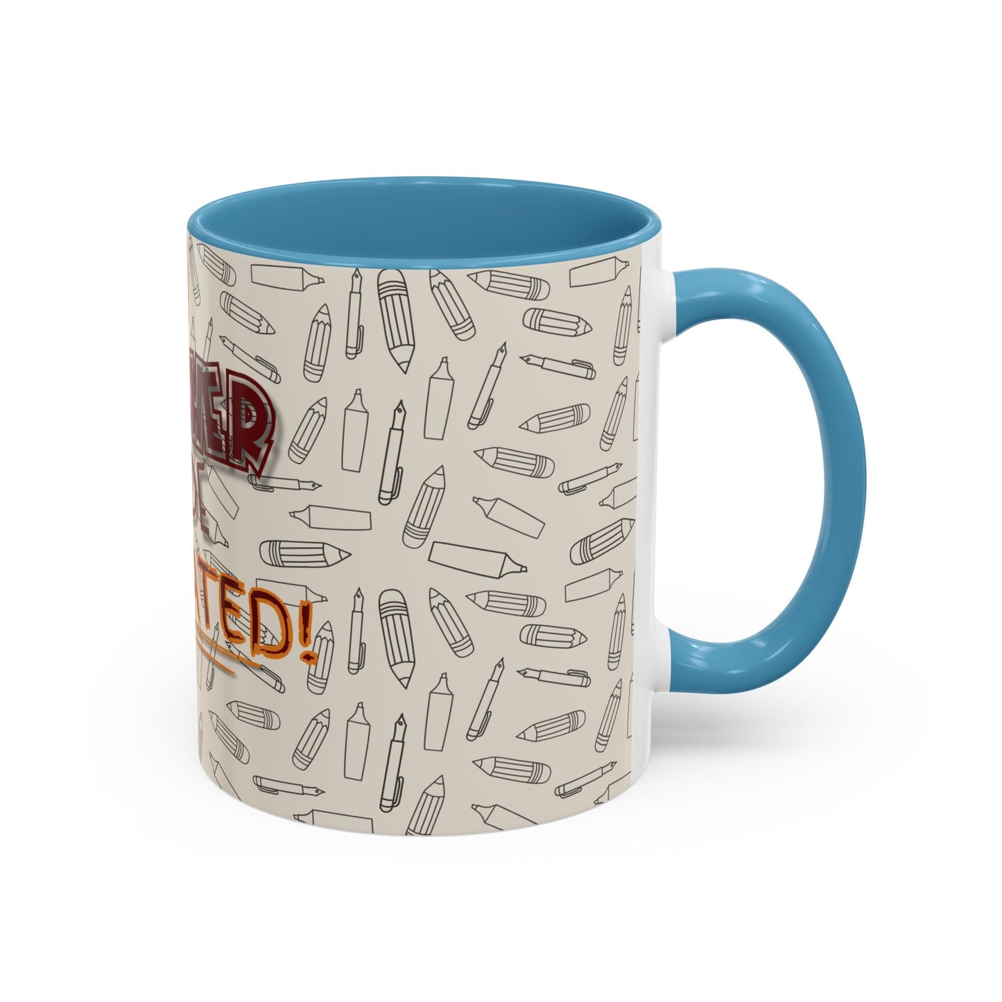 Funny Teacher Coffee Mug – Back to School Gift – “Teacher Mode Activated” – Color Accent 11oz 15oz – Classroom Decor – Durable Ceramic – Education Life