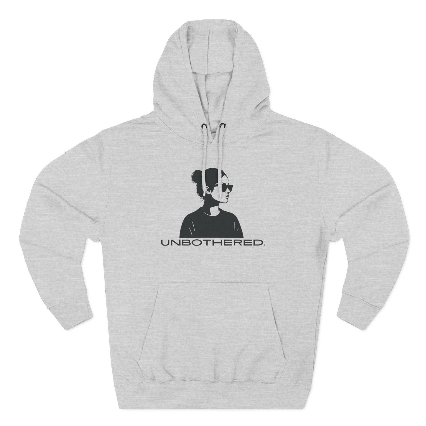 UNBOTHERED Hoodie | Minimalist Silhouette Graphic Unisex Pullover