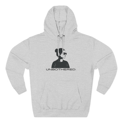 UNBOTHERED Hoodie | Minimalist Silhouette Graphic Unisex Pullover