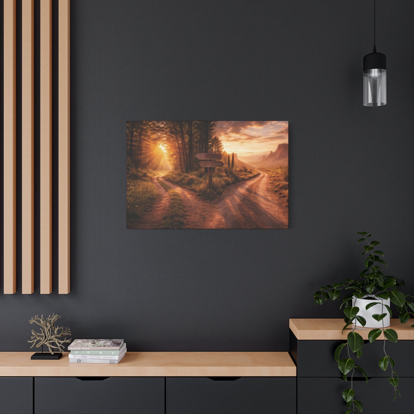 Split Roads Matte Canvas, Stretched, 1.25"