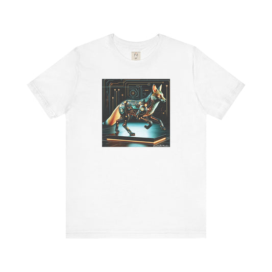 Futuristic Cybernetic Fox Graphic Tee - Unisex Jersey Short Sleeve T-Shirt