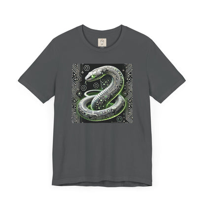 Cyber Snake Unisex Short Sleeve Tee - Futuristic Design for Tech Enthusiasts