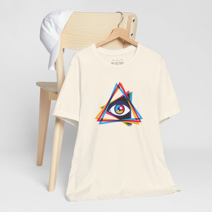 Camiseta Prism Eye: Diseño multicolor llamativo - Camiseta unisex