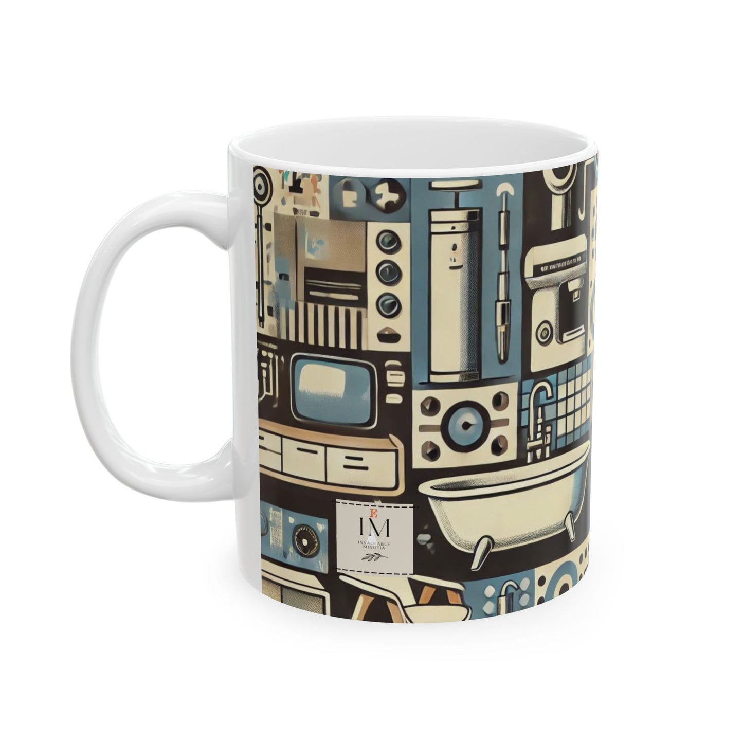🎨 Minimalist Abstract Retro Revival Custom Coffee Mug – High Quality Gloss Finish – 11oz & 15oz
