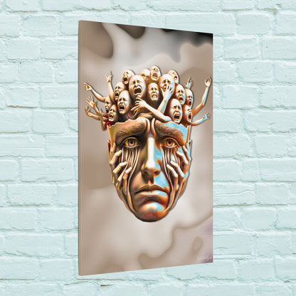 "Known." – Emotional Expressionism Stretched Vertical Canvas Wall Art - ADHD, Anxiety, Depression Reflection