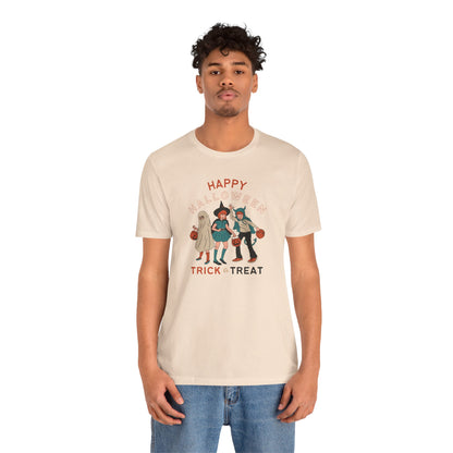 Happy Halloween Trick or Treat Vintage Vibe Tee – Bella+Canvas 3001