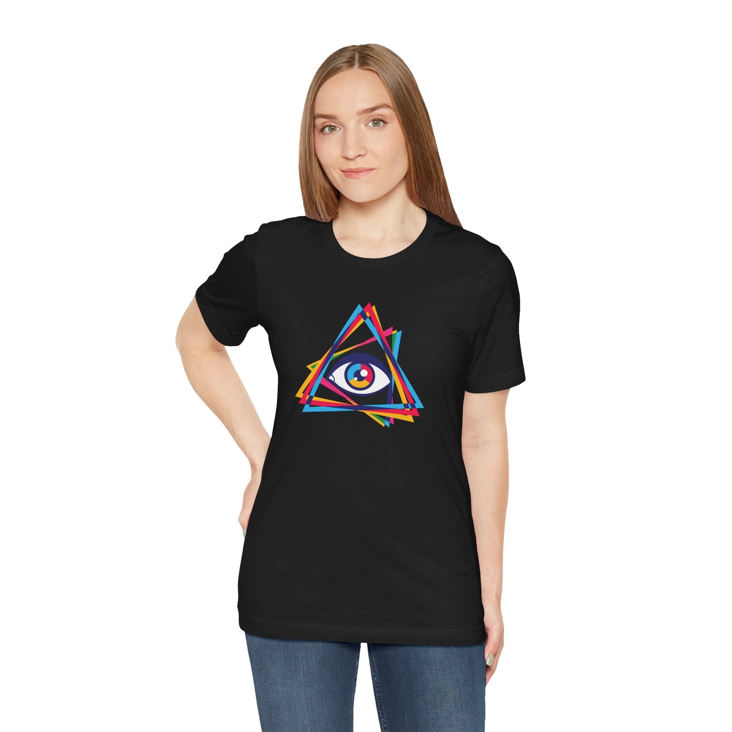 Camiseta Prism Eye: Diseño multicolor llamativo - Camiseta unisex