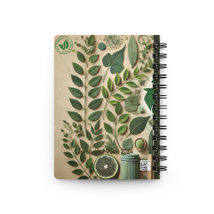 Eco-Friendly Spiral Bound Journal | Recycled Paper Notebook | Nature Design Diary | Sustainable 5x7 Planner | Earth Day Gift - Hard Cover