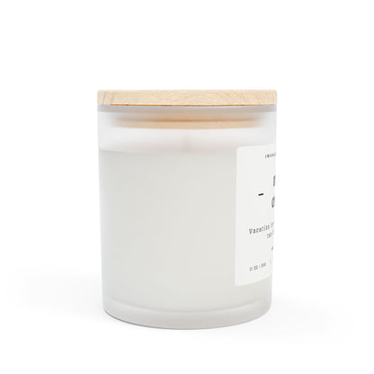 11oz Frosted Glass Natural Soy Wax Candle with Wooden Wick – Available in 9 Scents
