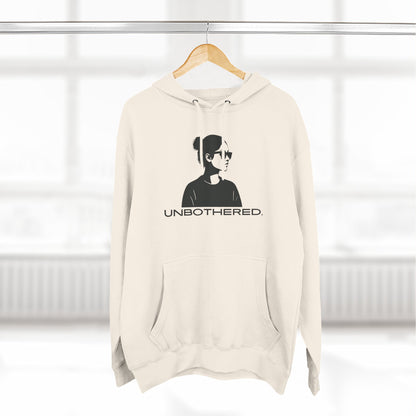 UNBOTHERED Hoodie | Minimalist Silhouette Graphic Unisex Pullover