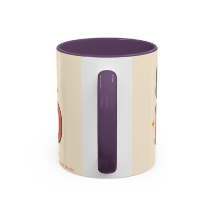 Study Fuel Color Accent Mug (11oz/15oz) – Retro Teacher/Student Coffee Cup • Back to School • Durable Ceramic