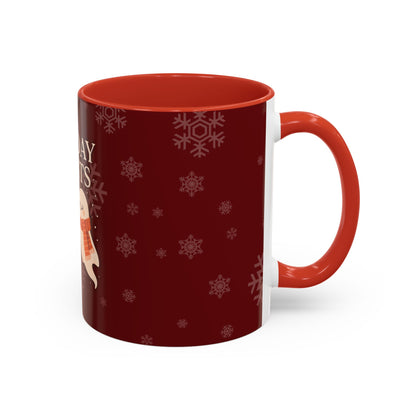 Holiday Spirits Ghost Mug – Cute Christmas Coffee Cup (11oz & 15oz, High-Gloss Accent Colors)