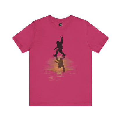 Rocking Bigfoot Unisex Bella+Canvas Jersey Tee - Fun Graphic Shirt for Nature & Cryptid Lovers