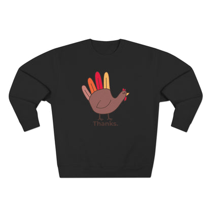 Give Thanks Sweatshirt — Minimalist Thanksgiving Turkey Design | Premium Lane Seven Fleece | Free Worldwide Shipping