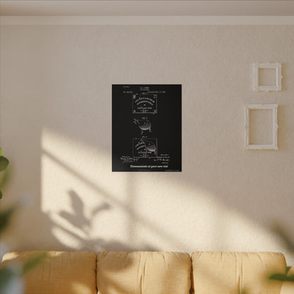 Ouija Board Patent Print (1891) – Gothic Spirit Board Canvas Wall Art