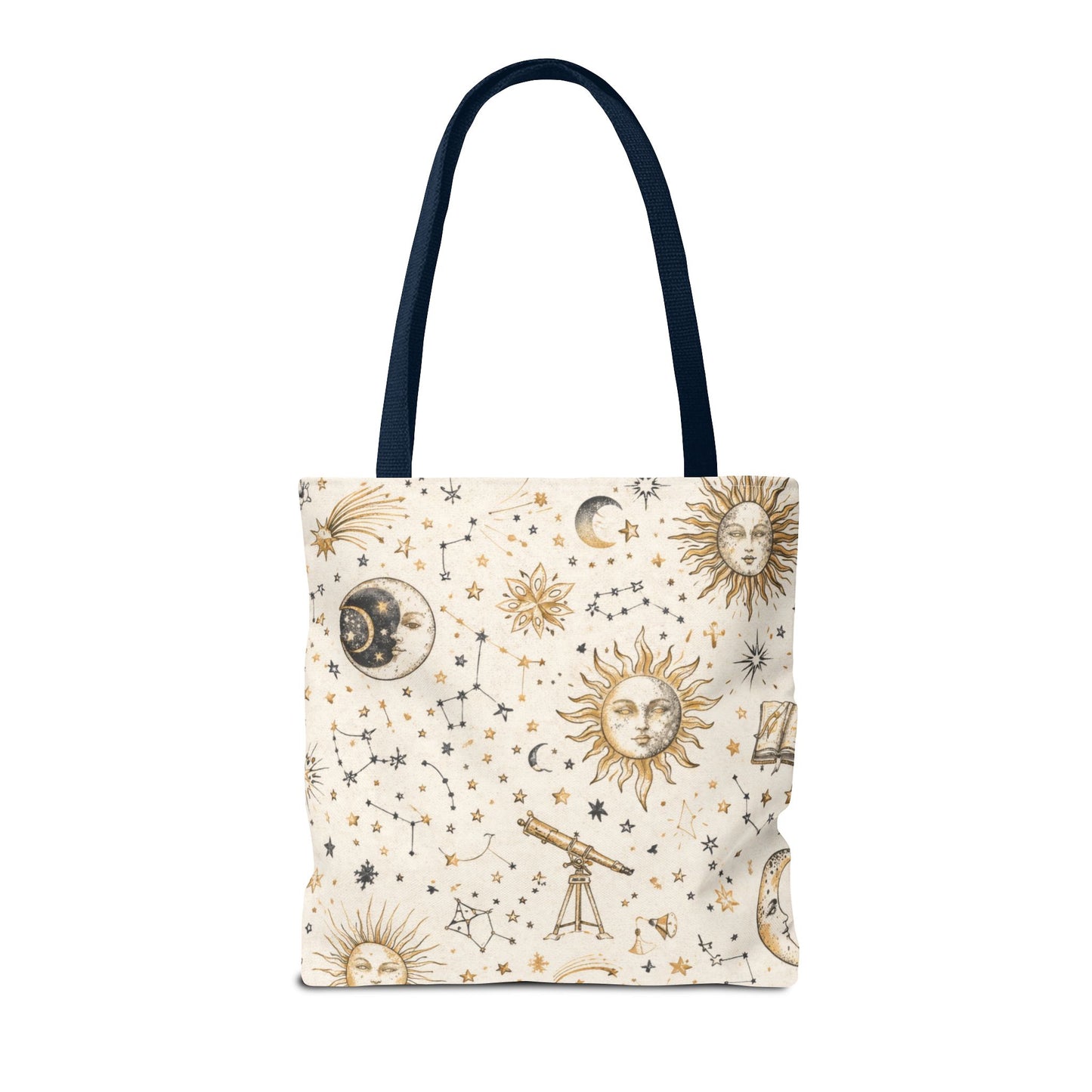 Celestial Sun & Moon Canvas Tote Bag
