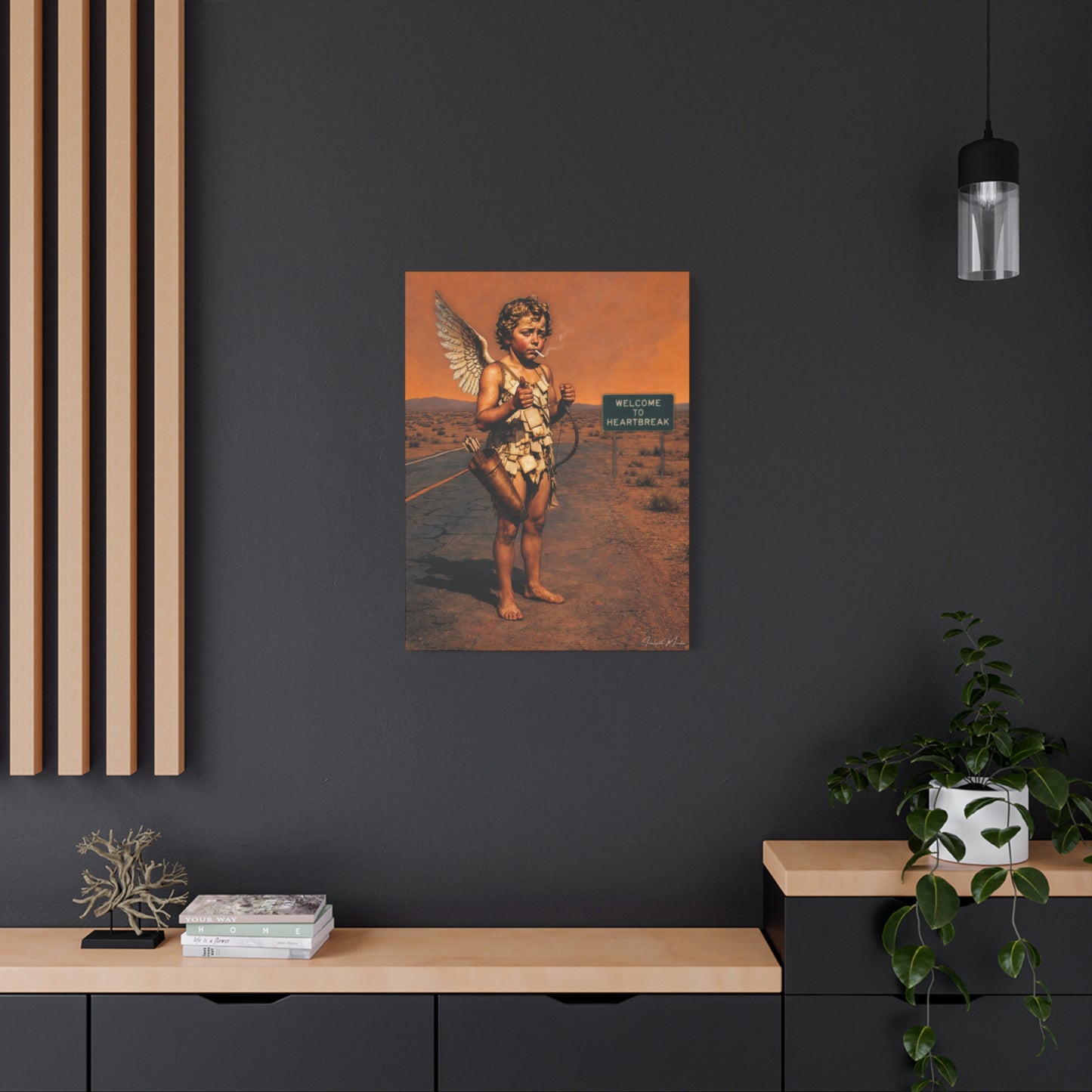 Welcome to Heartbreak – Nostalgic Americana Canvas Wall Art