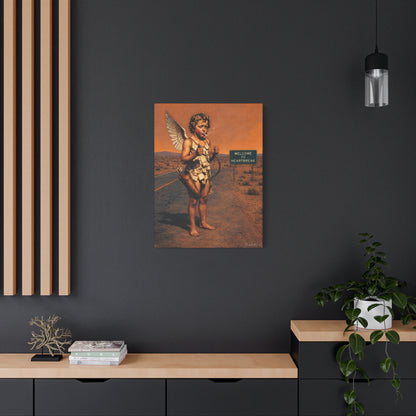 Welcome to Heartbreak – Nostalgic Americana Canvas Wall Art