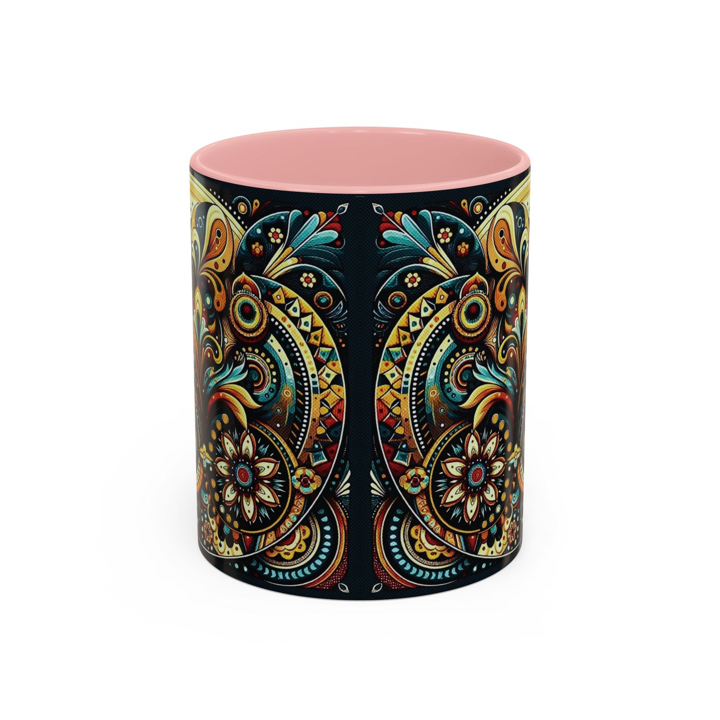 ☕️ Accent Coffee Mug (11, 15oz) – Beautiful Boho Style Graphic 🌿