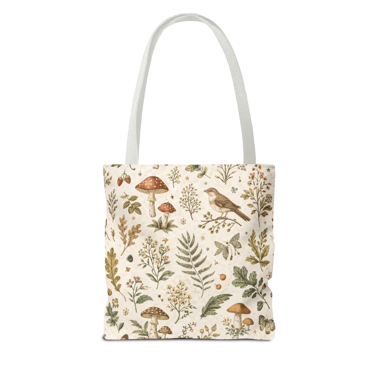 Cottagecore Botanical Canvas Tote Bag