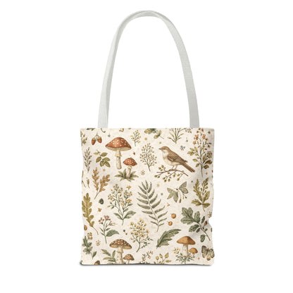 Cottagecore Botanical Canvas Tote Bag