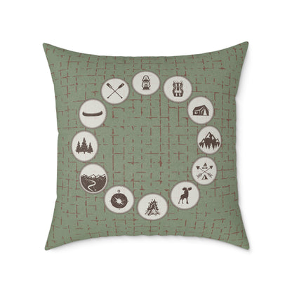 Fun Camping Decor Pillow - Emotional Support Tent – Boutique Canvas Throw Pillow