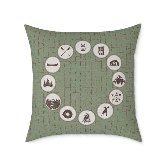 Emotional Support Tent Canvas Throw Pillow
