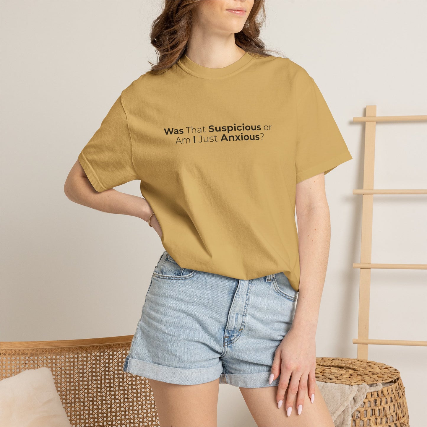 Was That Suspicious Or Am I Just Anxious Shirt, Funny Anxiety Tee, Overthinker Gift, Comfort Colors T Shirt